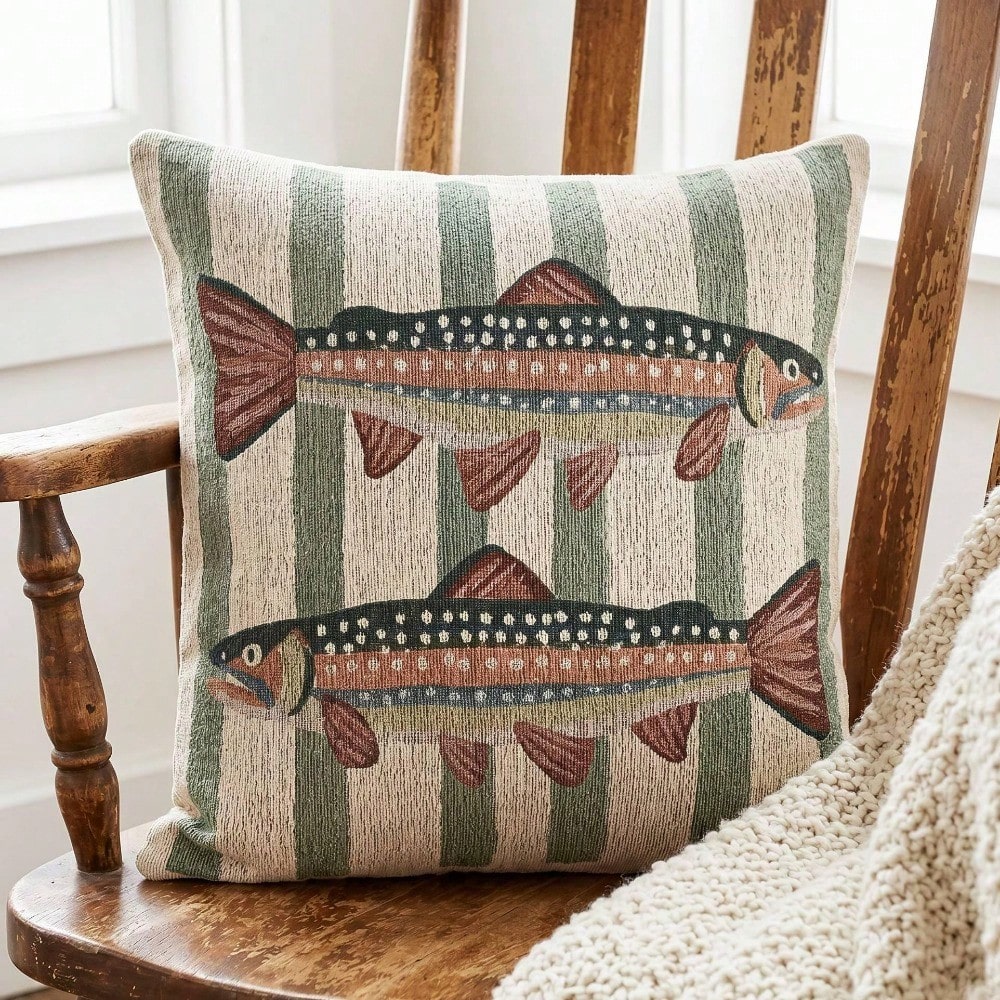 Pillow Insert 18X18 - Cuscino Decorativo Trota Arcobaleno 18x18, Decorazione