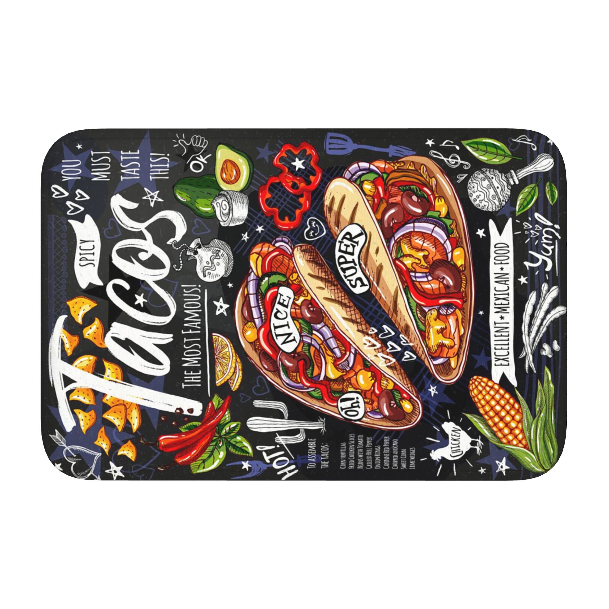 Home Textiles Classic Fashion - Tappetino con motivo Fashion Hunger Super